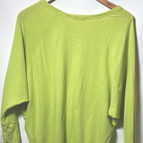 PURE KARMA Women's Lydia Tee lime green SOFT Long - Picture 3 of 5